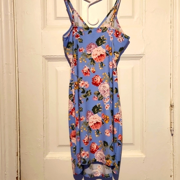 Shein Size Large,  Summer Women's Floral Colorful Sun Deep V-Neck Dress - Picture 3 of 7